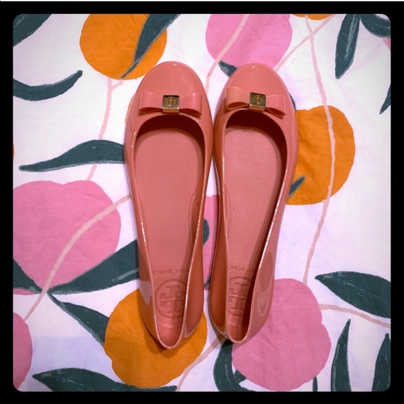 ⭐️HOST PICK⭐️Tory Burch Raspberry Sorbet Jelly Ballet Flats - Size 8 - Picture 4 of 8